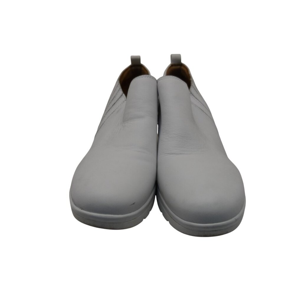 Nurse Mates Women's Zip-Up Mid-Cut Edda Work Clogs Leather White Size 8.5W - Picture 2 of 8